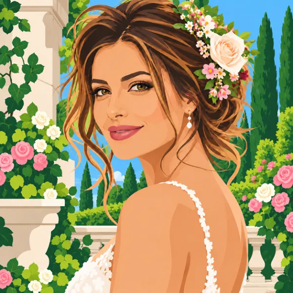 Portrait: Illustration with background